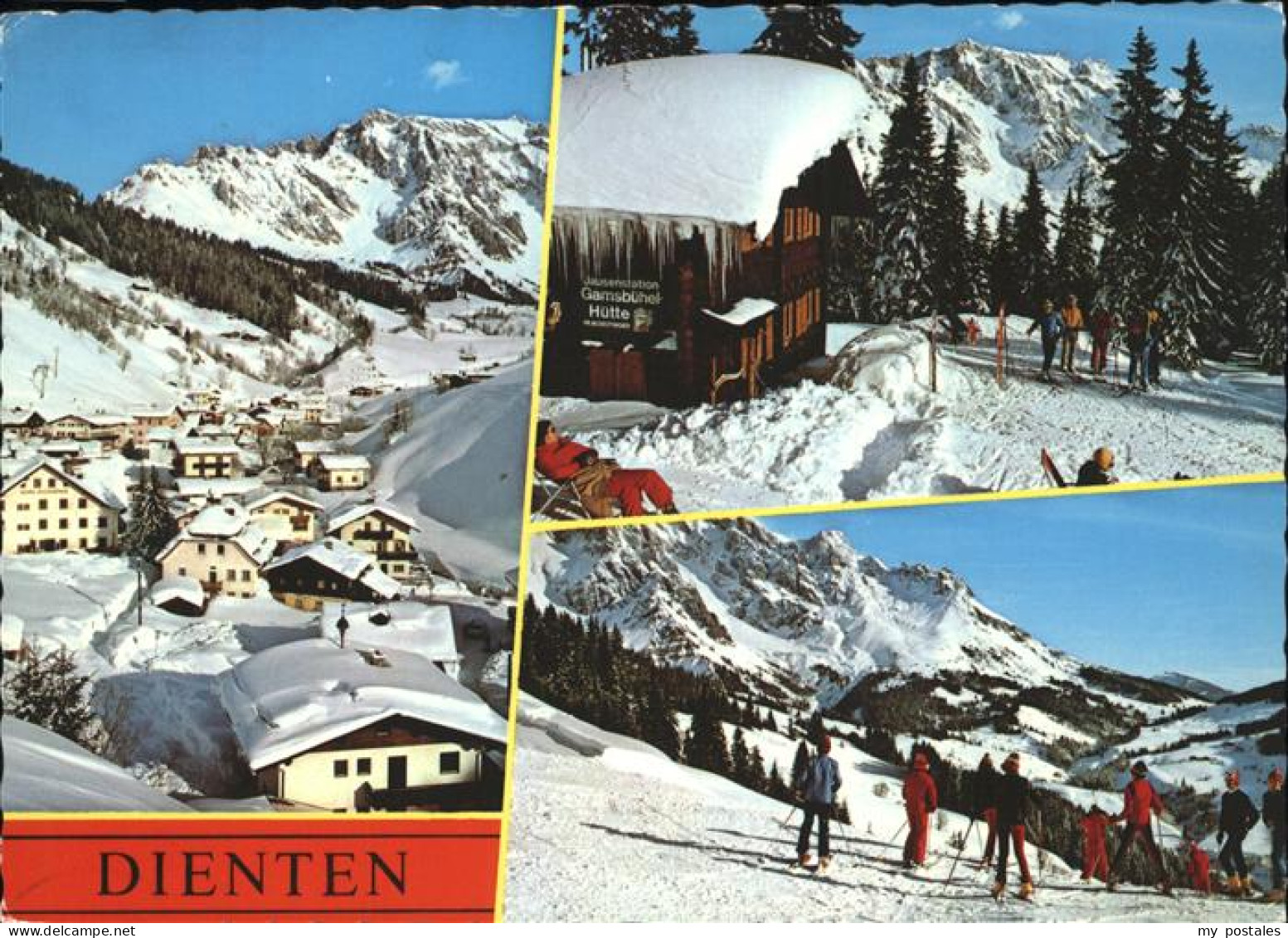 Dienten Hochkoenig Wintersportplatz Skihuette Skiabfahrt