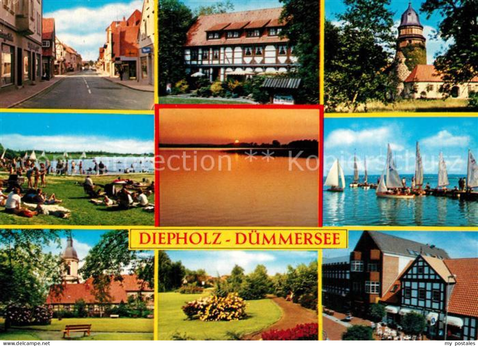 Diepholz Duemmersee Hafen Strand Park Abendstimmung
