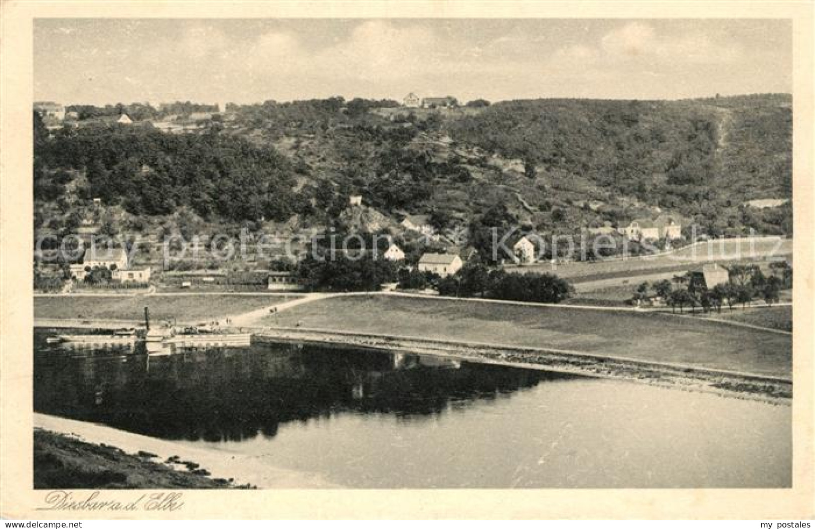 Diesbar-Seusslitz Blick ueber die Elbe