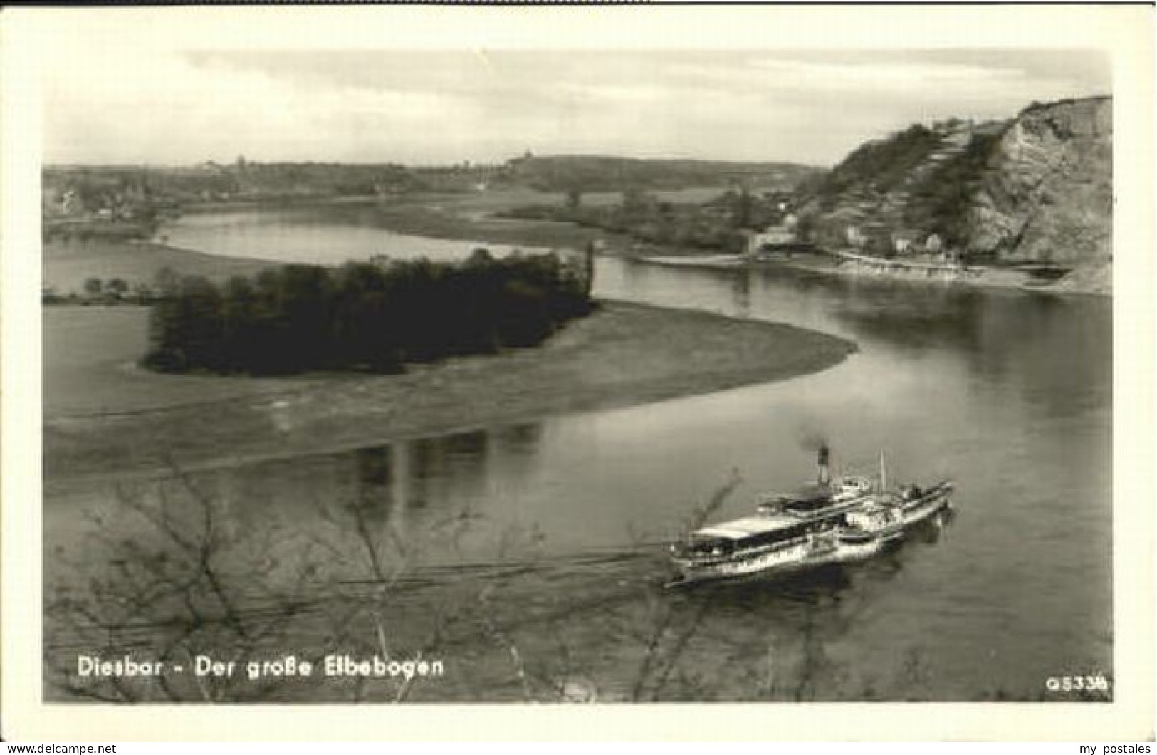 Diesbar-Seusslitz Dampfer ungelaufen ca. 1955
