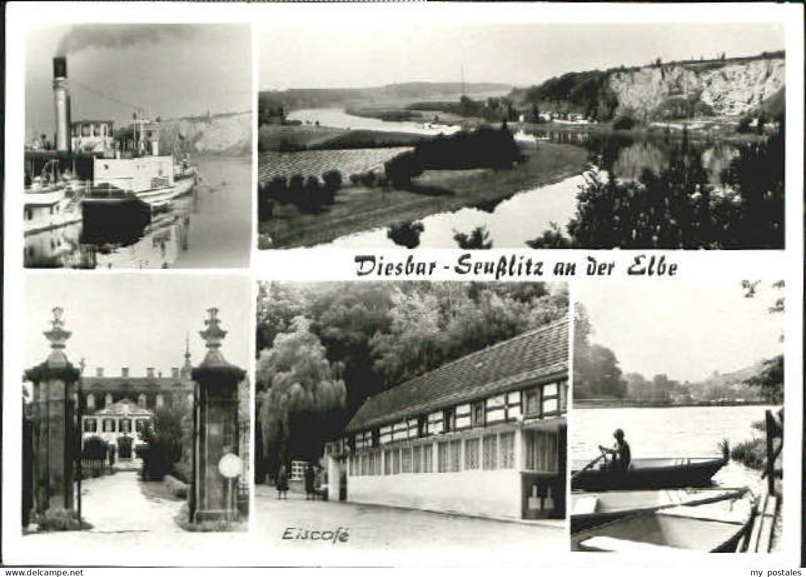 Diesbar-Seusslitz Eiscafe Dampfer Krippen x 1984