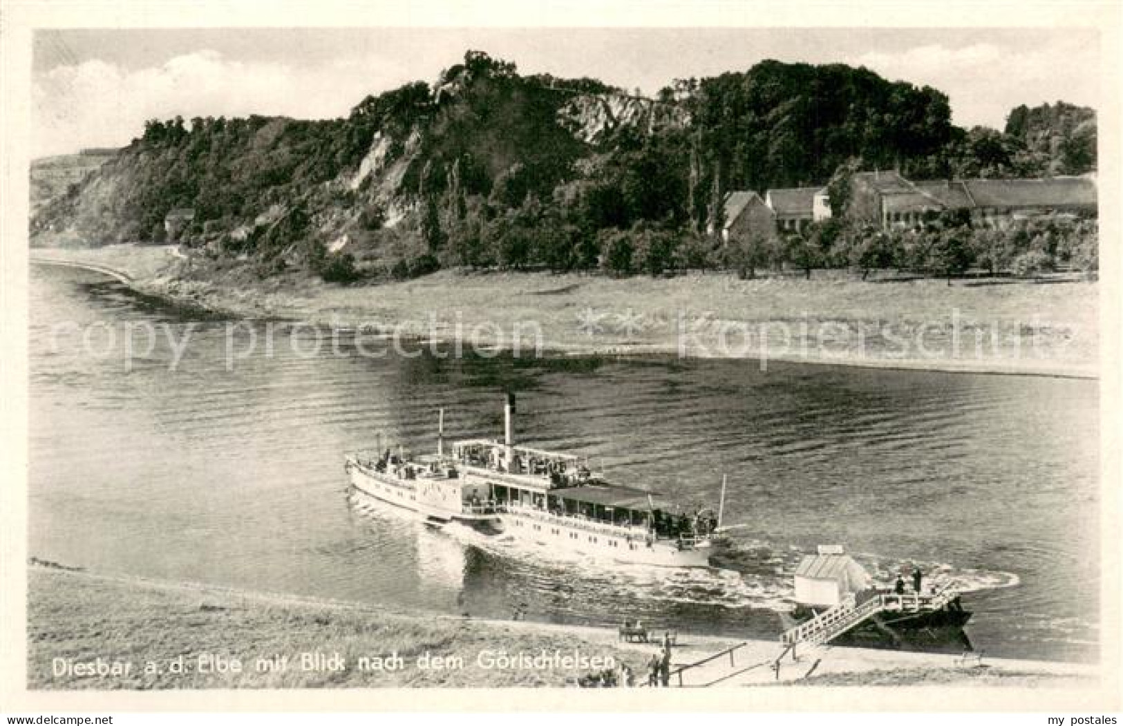 Diesbar-Seusslitz Elbepartie Fahrgastschiff Goertschfelsen