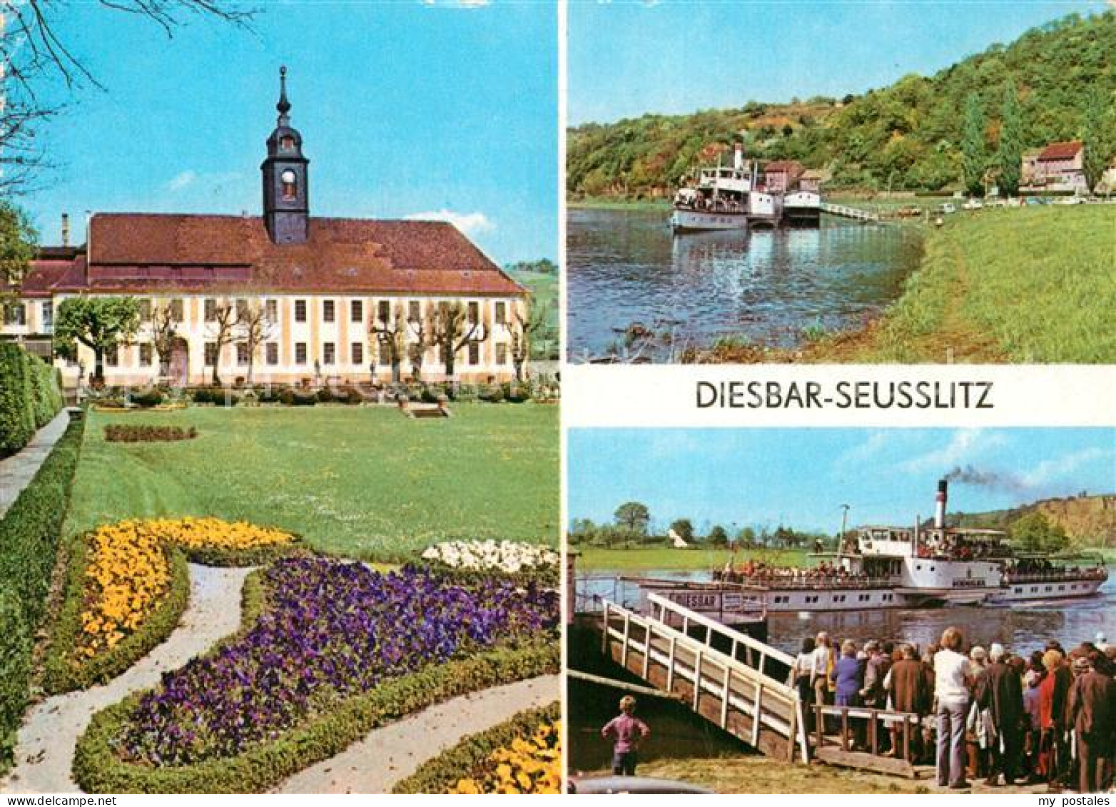 Diesbar-Seusslitz Schloss Bootsanlegestellen