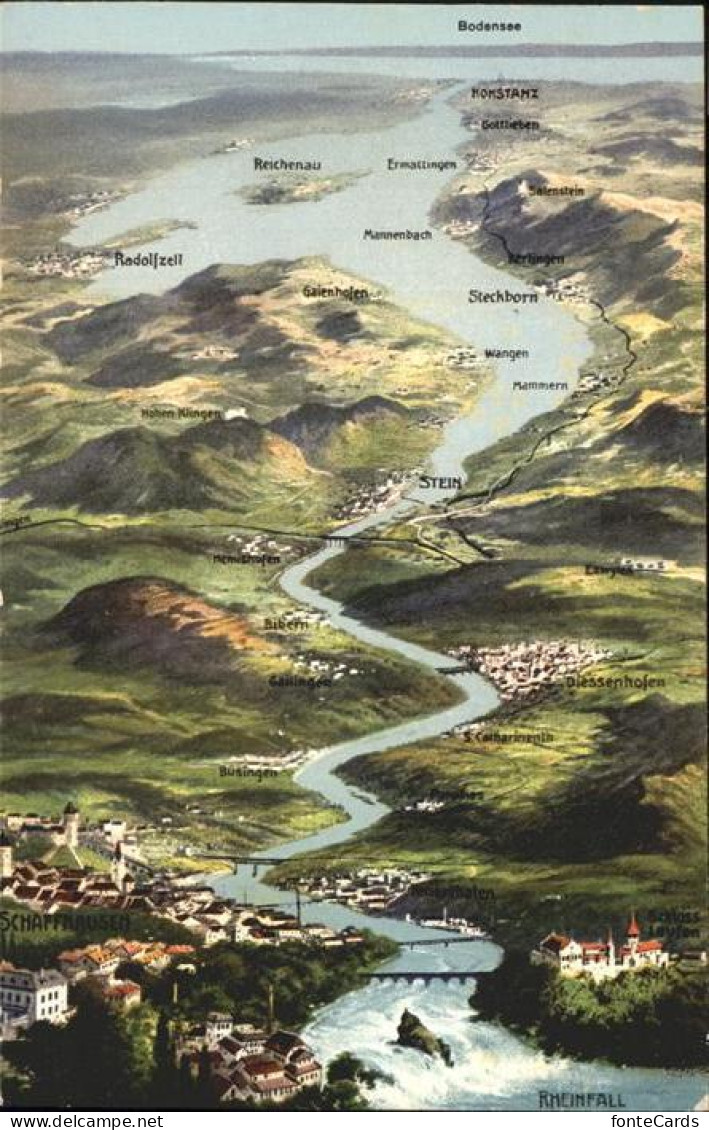 Diessenhofen Rheinfall Fliegeraufnahme