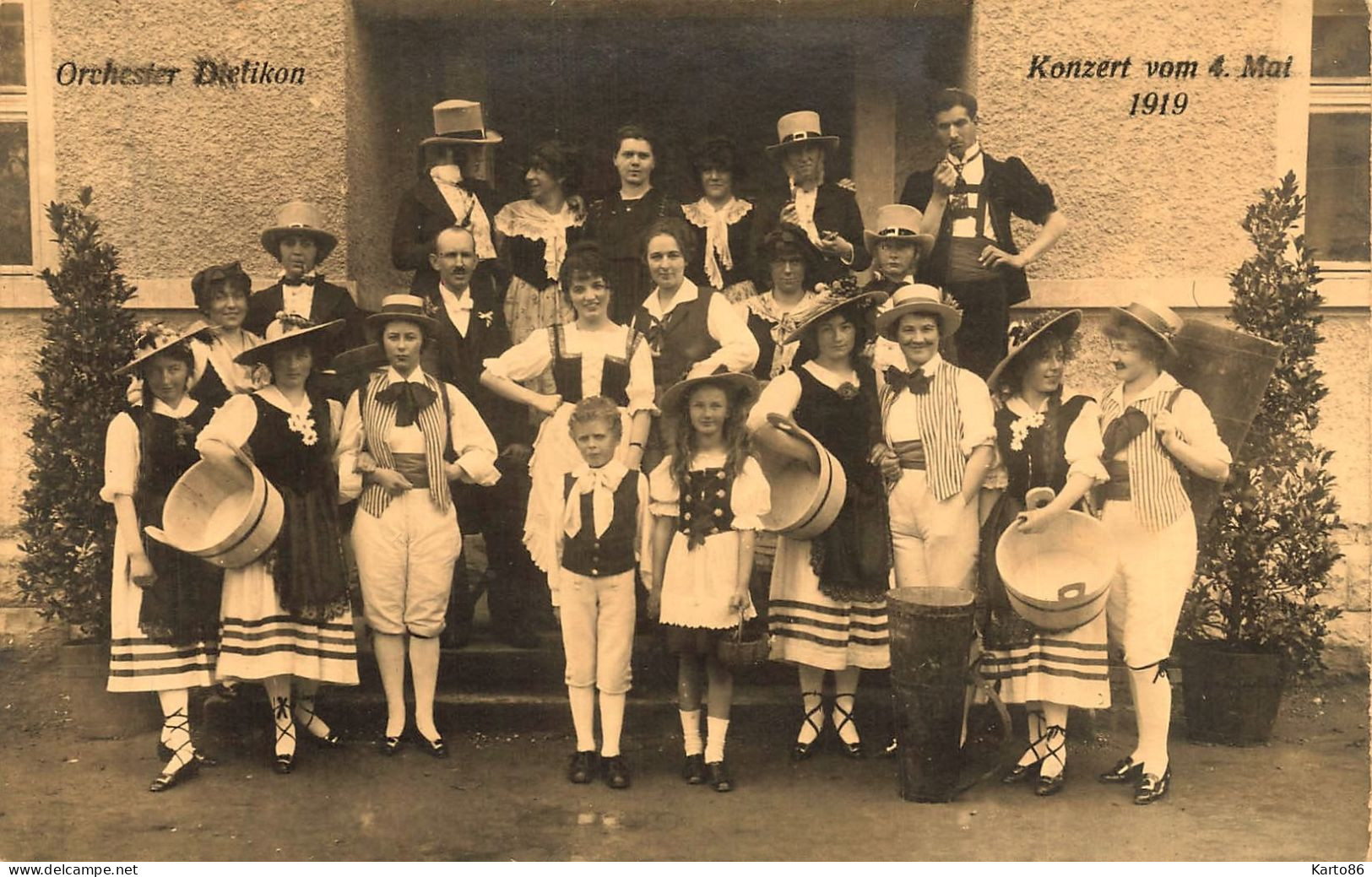 dietikon , zurich * carte photo * Orchester Dietikon , konzert vom 4 mai 1919 * orchestre * suisse schweiz