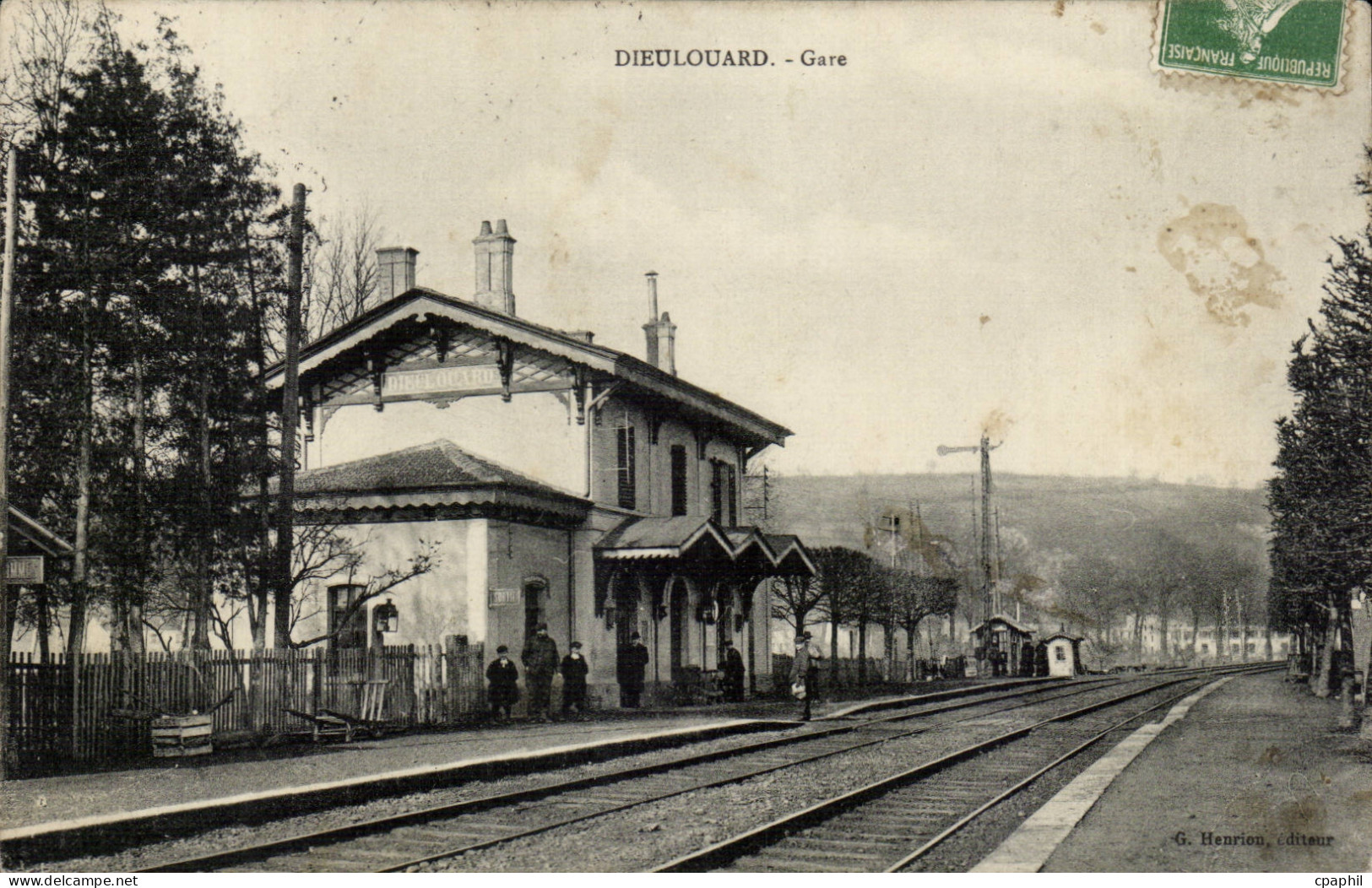 Dieulouard - Gare - Train - Trein - CPA