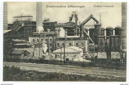 (Luxembourg) Differdange. Differdingen. Eisenindustrie. Aciérie. Hochofen-Teilansicht.