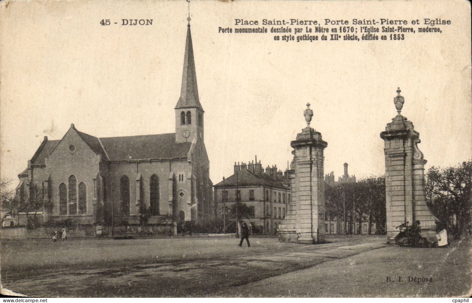 Dijon - Place Saint Pierre - Porte Saint Pierre et Eglise - CPA - CPA