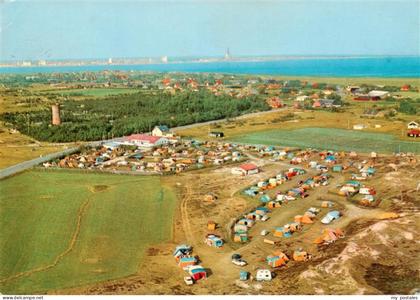 Nordby Fano DK Fanø-Camping Campingplatz Zelte Wohnwagen Luftaufnahme Nordsee Du