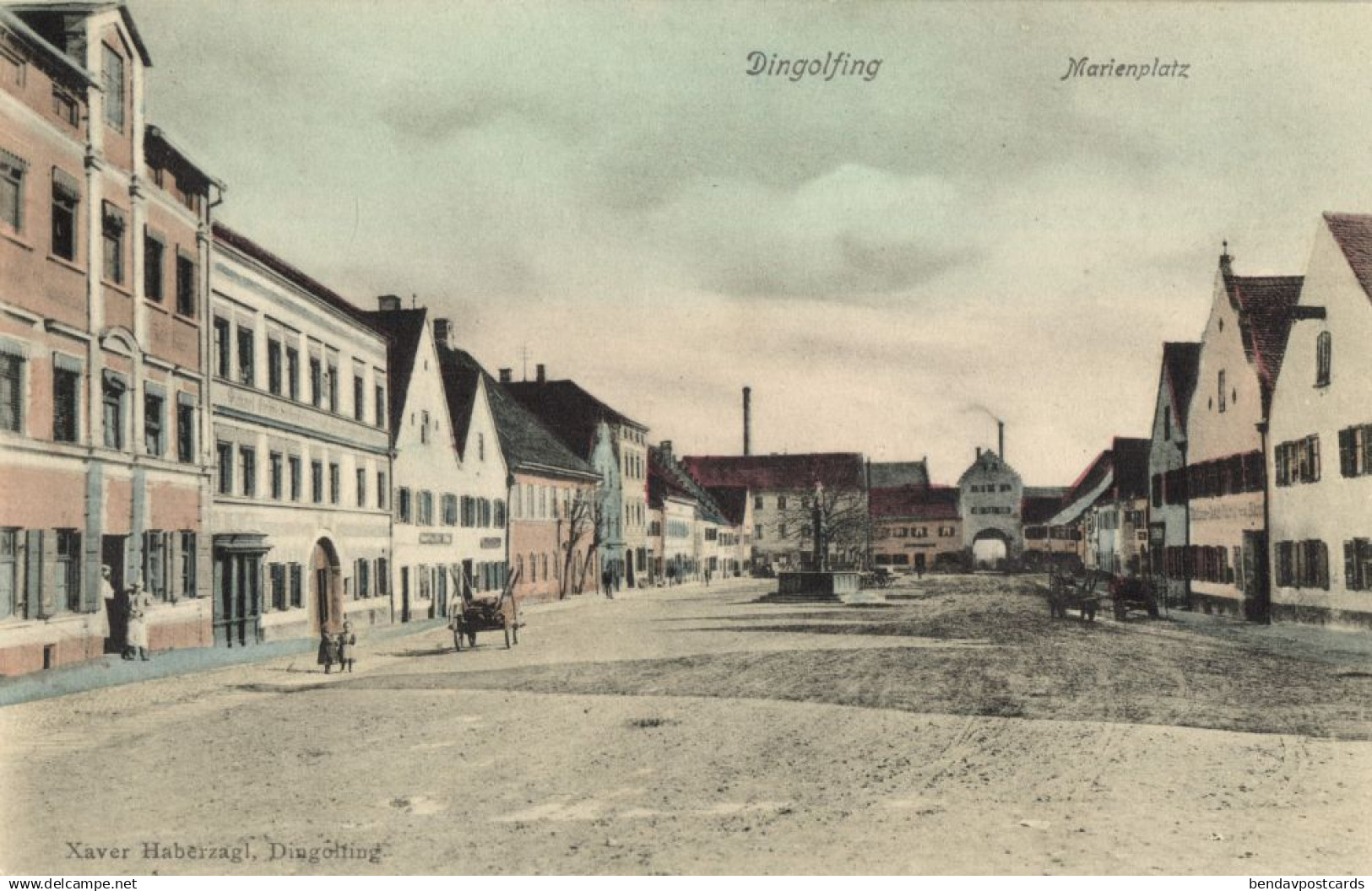 Dingolfing, Marienplatz (1910s) AK 84130