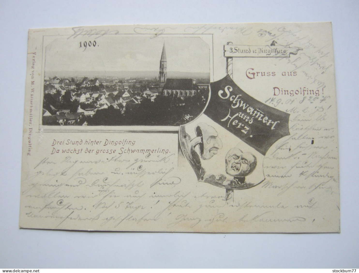 Dingolfing ,  seltene Karte um 1900