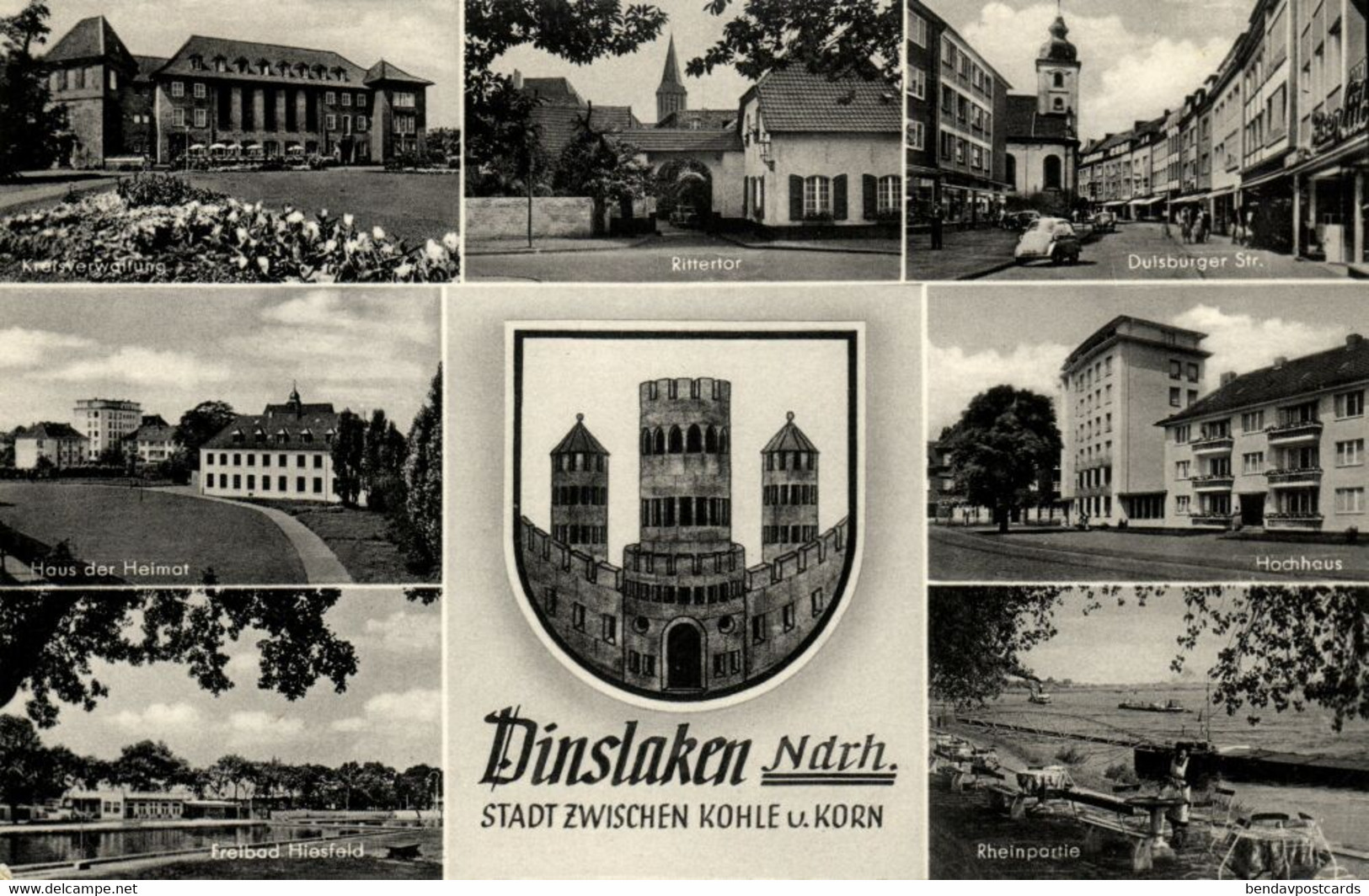 DINSLAKEN, Mehrbildkarte (1950s) AK