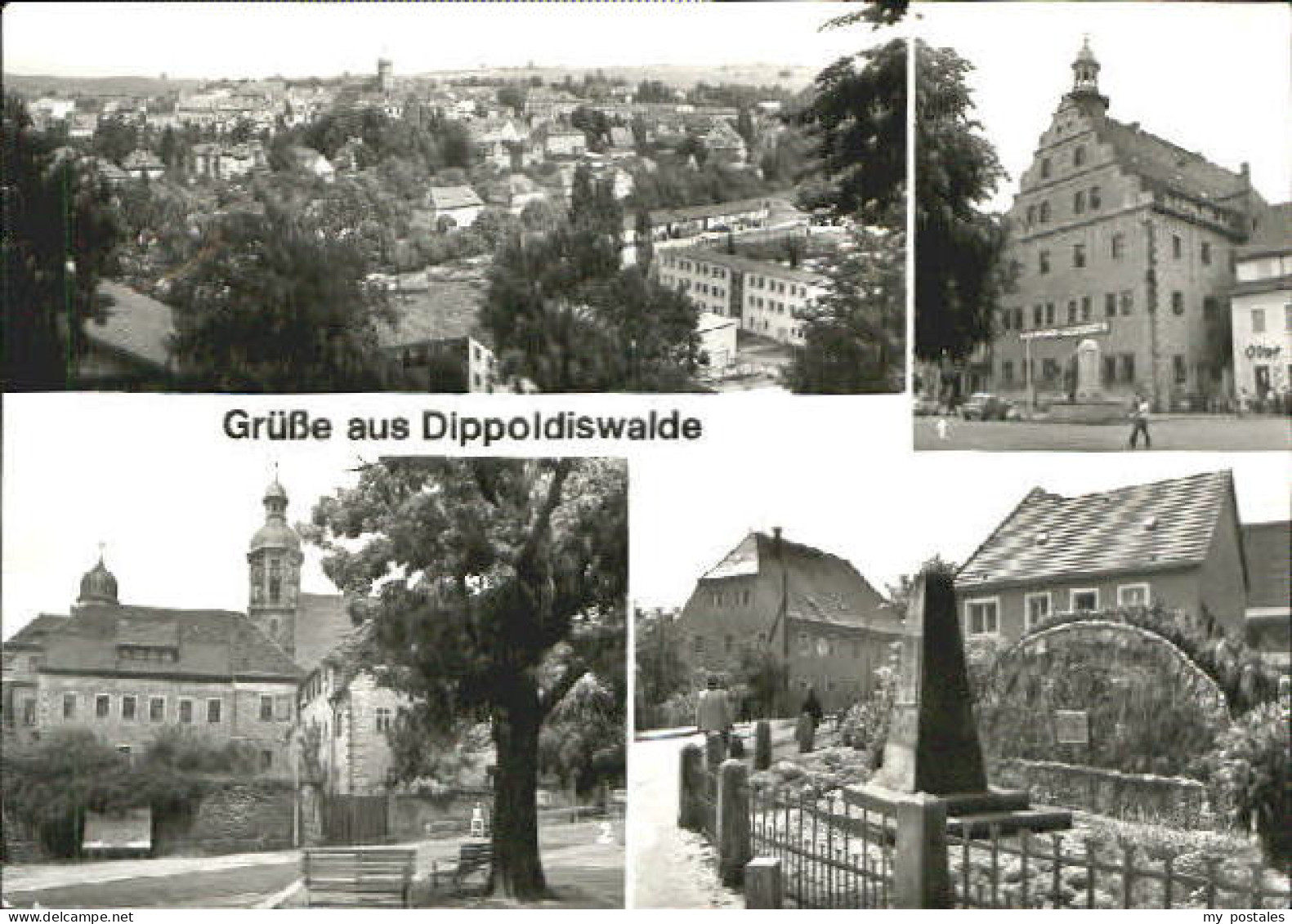 Dippoldiswalde Osterzgebirge Dippoldiswalde Rathaus Schloss Denkmal x 1983