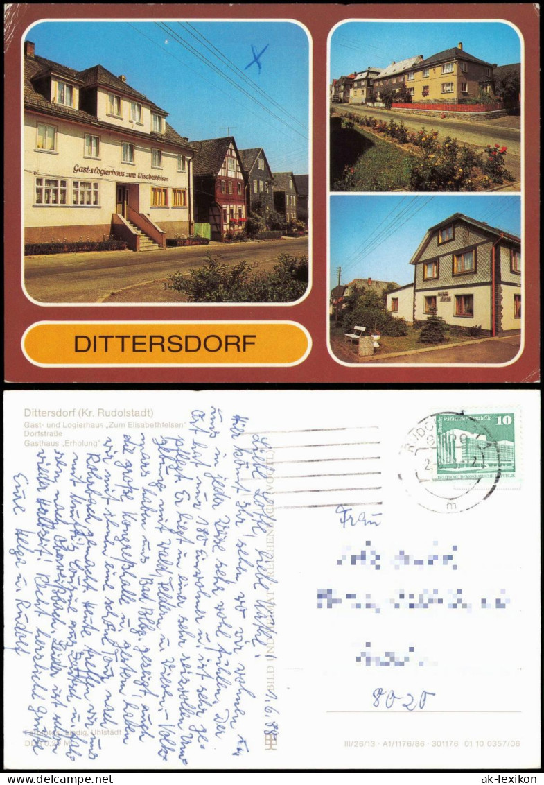 Dittersdorf Lößnitz Lößnitz Erzgebirge Gast- und Logierhaus Dorfstraße 1986