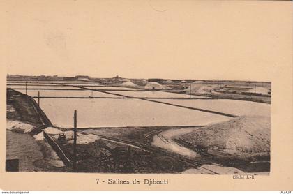 CARTOLINA NON VIAGGIATA PRIMI 900 SALINE DJIBOUTI -OCCUPAZIONE FRANCESE (CT587