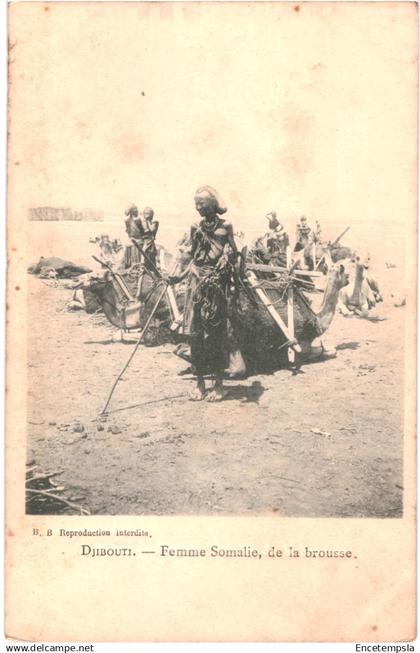 CPA Carte Postale  Djibouti  Femme Somalie de la Brousse  début 1900 VM87644ok