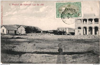 CPA  Carte Postale Djibouti   L'Hôpital de Djibouti vue de côté 1913  VM106179