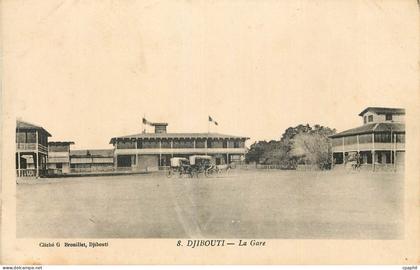 CPA Djibouti La Gare Cliche G Brouillet Djibouti