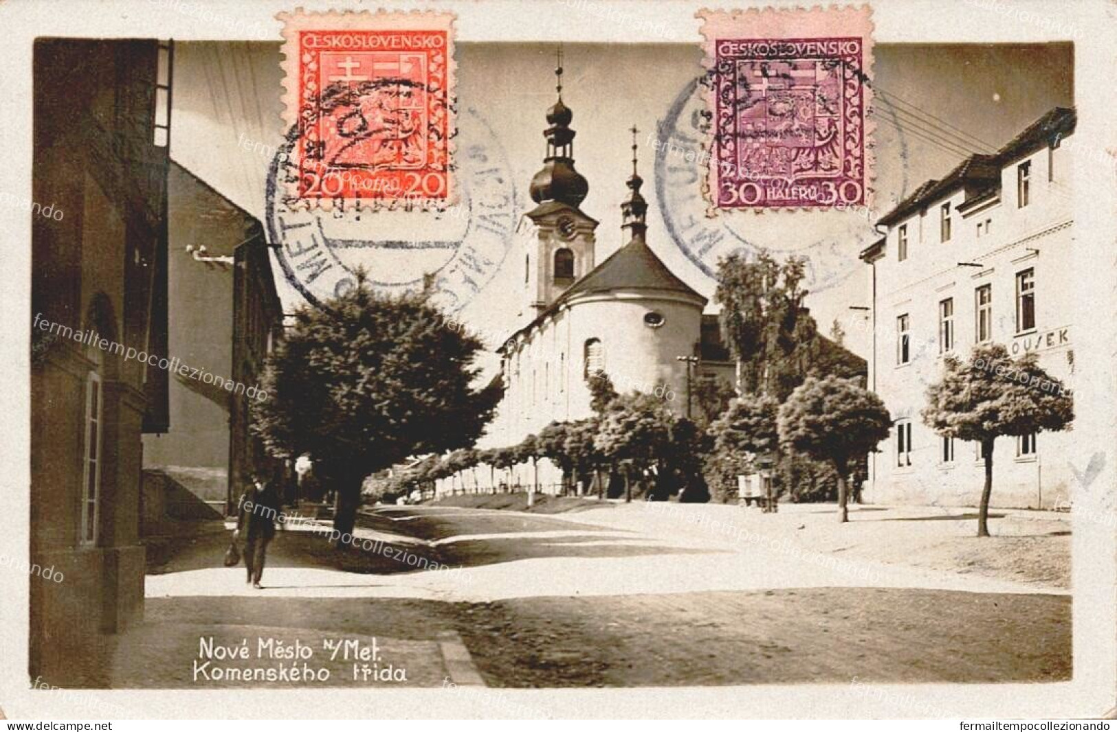 dm319 cartolina cpa nove mesto repubblica ceca 1918