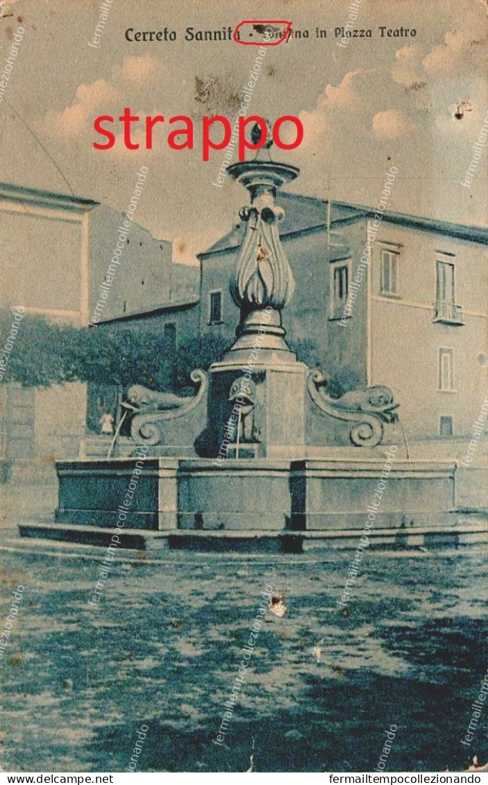 dm9 cartolina cerreto sannita fontana in piazze trento benevento