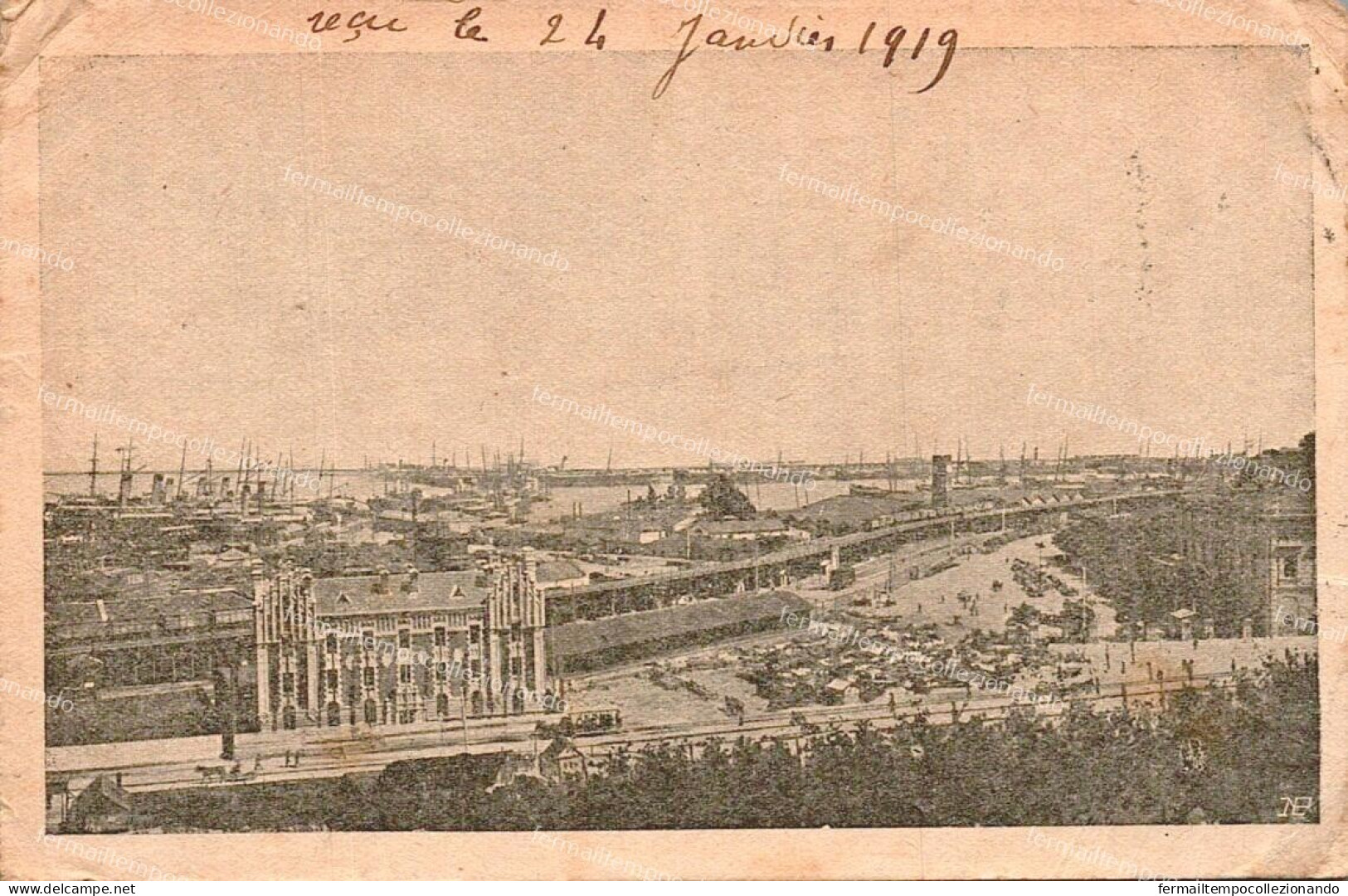 dn146 cartolina cpa odessa le port  ucraina ukraine