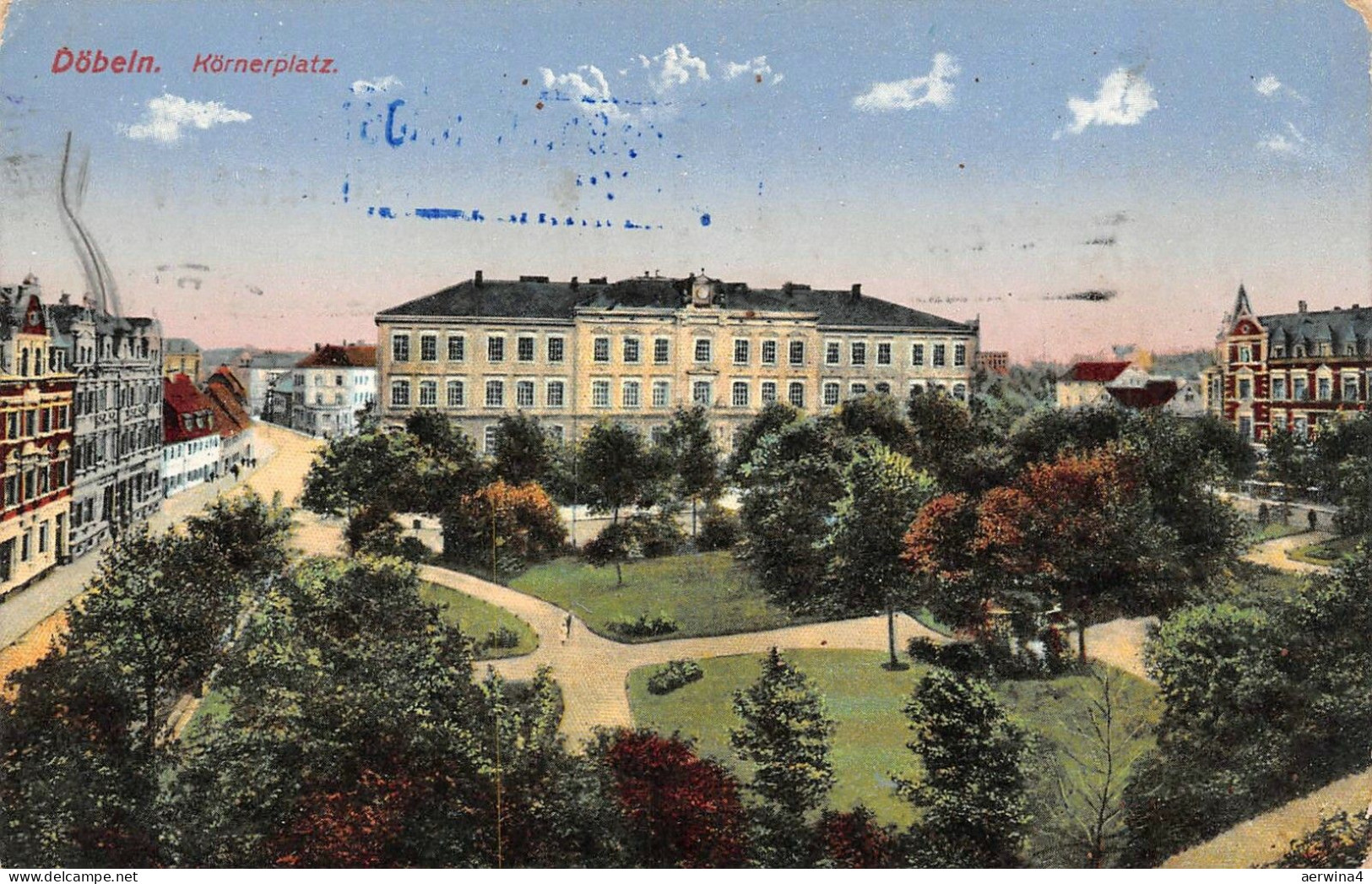 Döbeln Körnerplatz Postkarte 1915