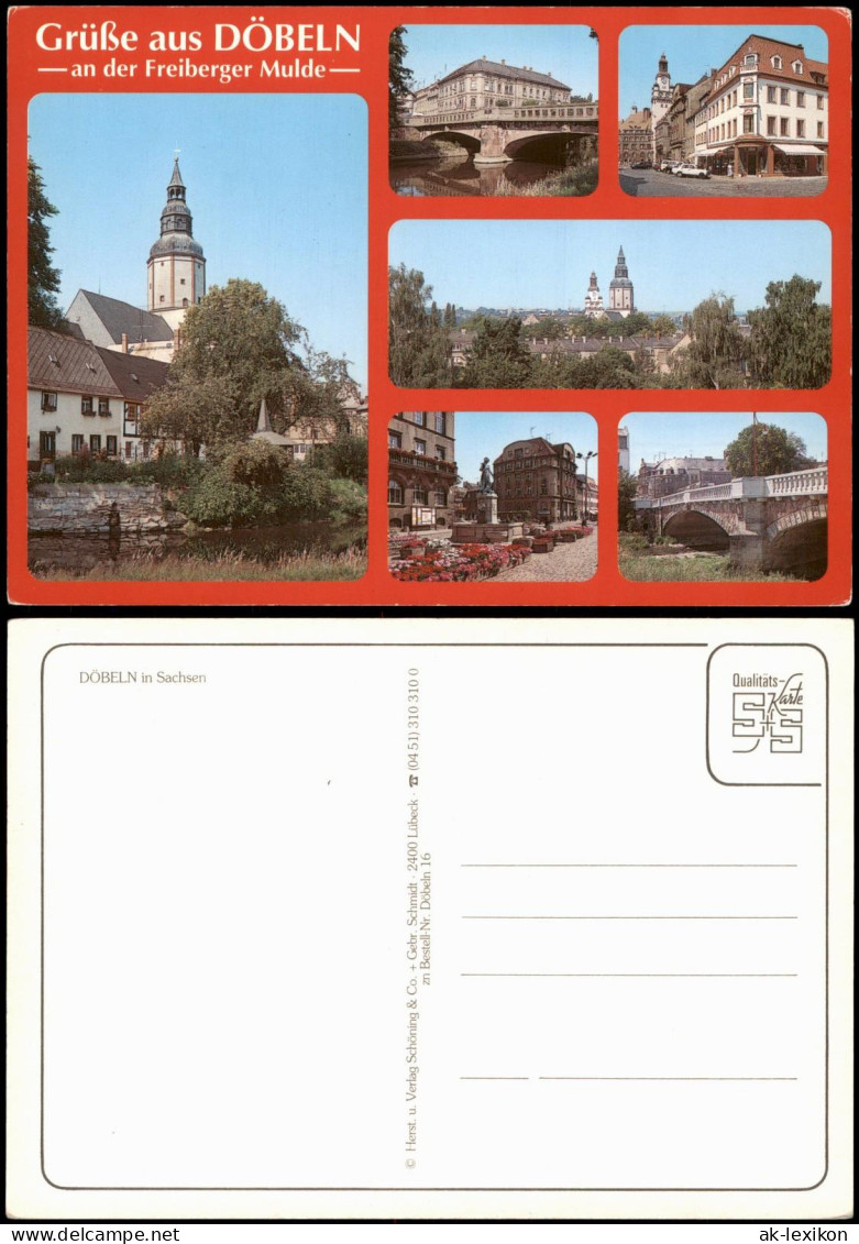 Döbeln Mehrbild-AK Grüße aus DÖBELN an der Freiberger Mulde 1990