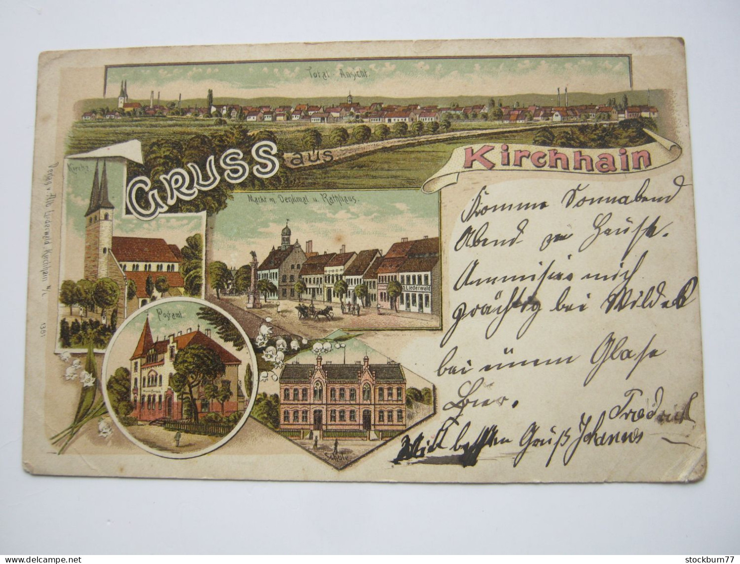 Doberlug-Kirchhain   , Schöne   Karte um 1900 , ger. Beförderungsspuren