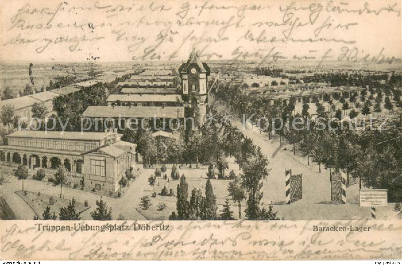 Doeberitz Truppenuebungsplatz Baracken-Lager Feldpost