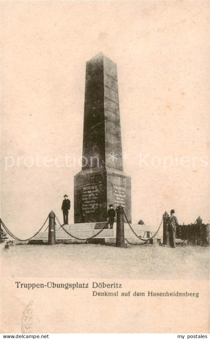 Doeberitz Truppenuebungsplatz Denkmal auf dem Hasenheidenberg Feldpost