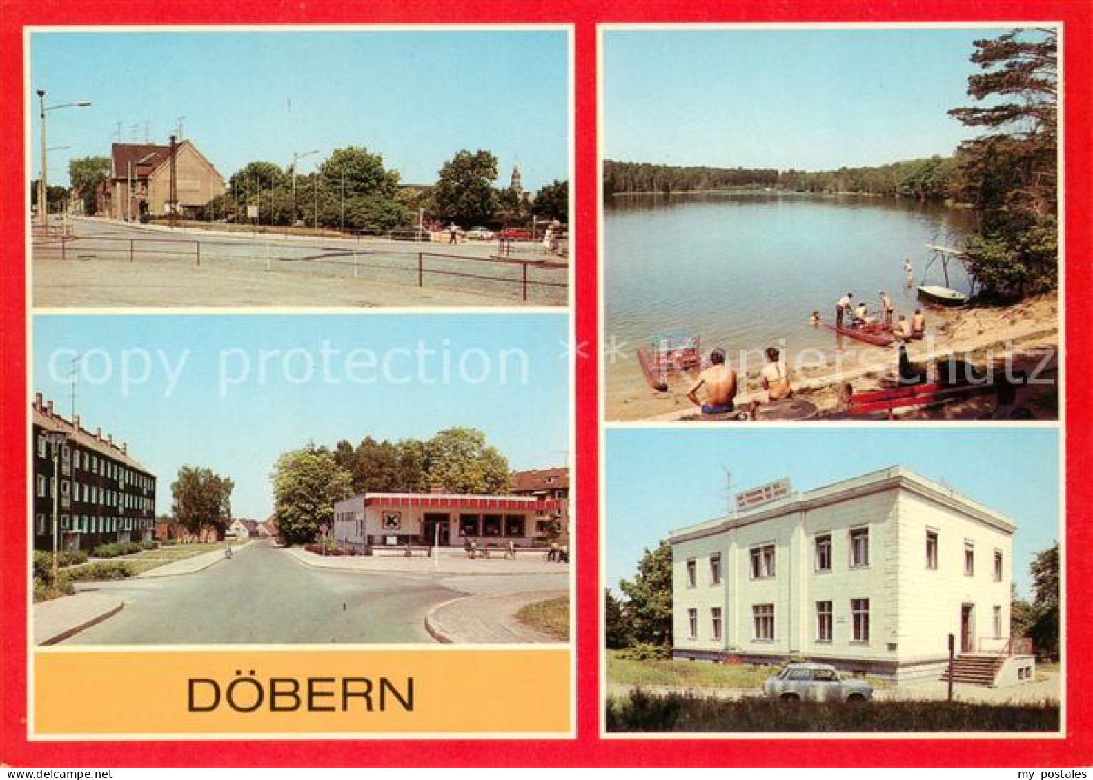 Doebern Niederlausitz Foerster Strasse Friedrichshainer Strasse Badeteich Rathau