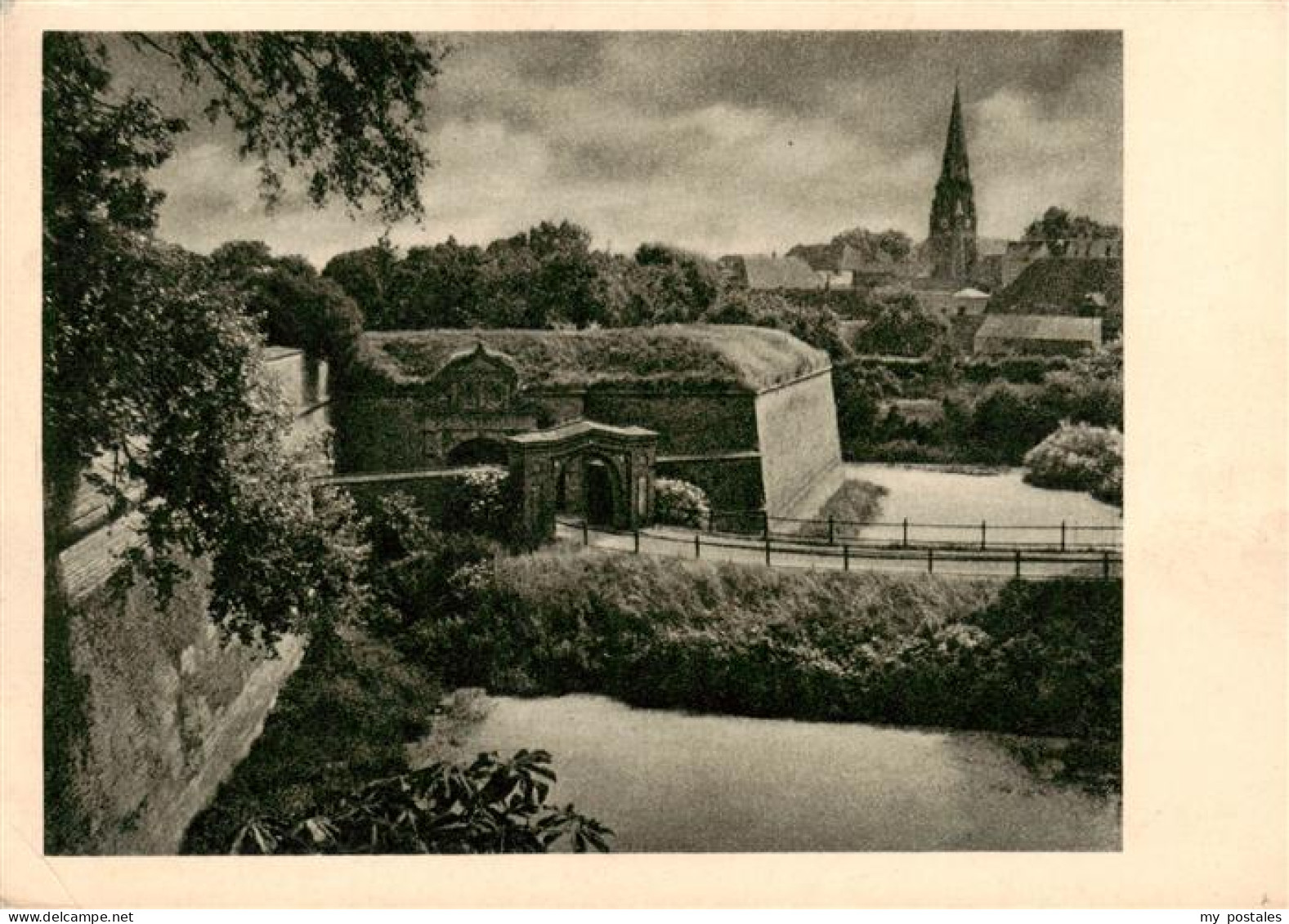 Doemitz Stadt und Festung Serie Das schoene Mecklenburg Kupfertiefdruck