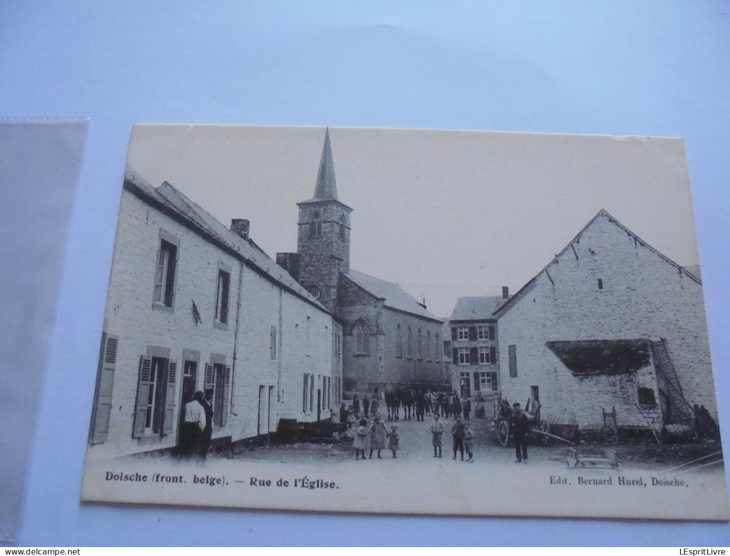 DOISCHE Rue de l'Eglise Animée Editions Bernard Hurel Carte Postale Précurseur CP PK AK