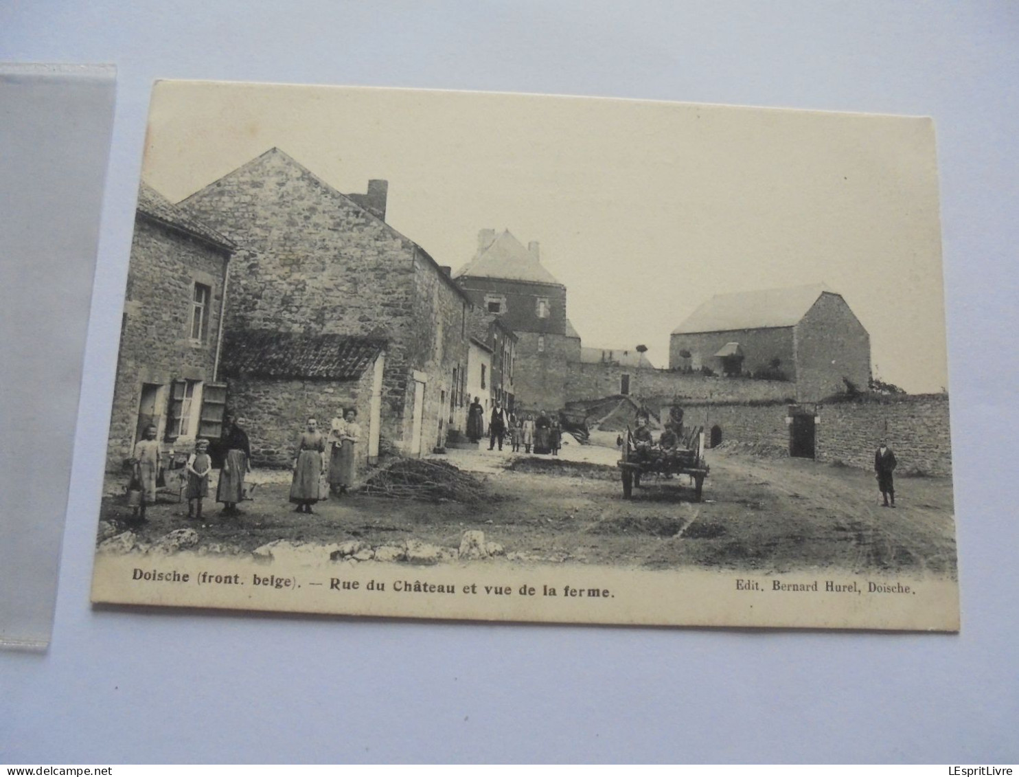 DOISCHE Rue du Château et Vue de la Ferme Animée Editions Bernard Hurel Carte Postale Précurseur CP PK AK