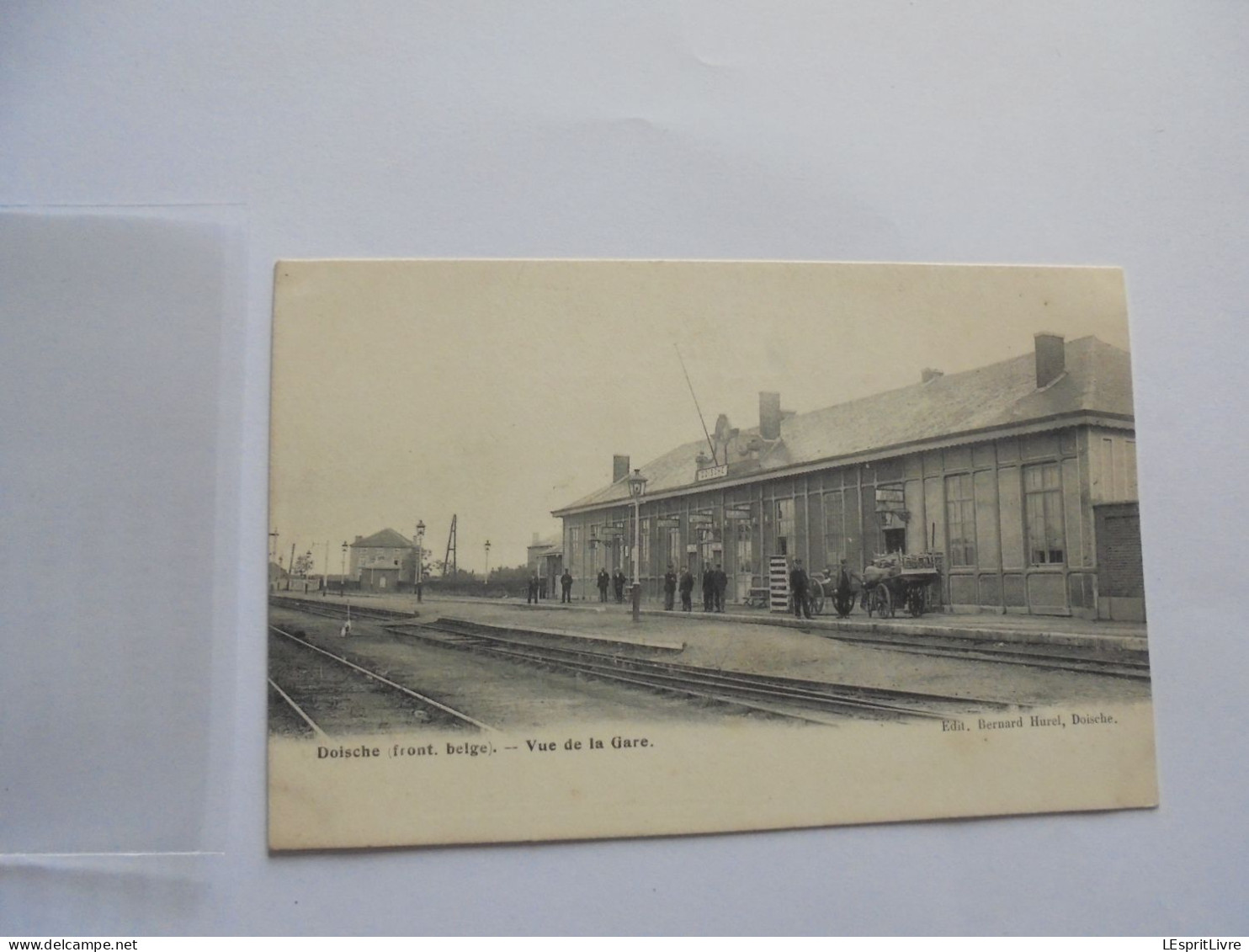DOISCHE Vue de la Gare Animée Editions Bernard Hurel Carte Postale Précurseur CP PK AK