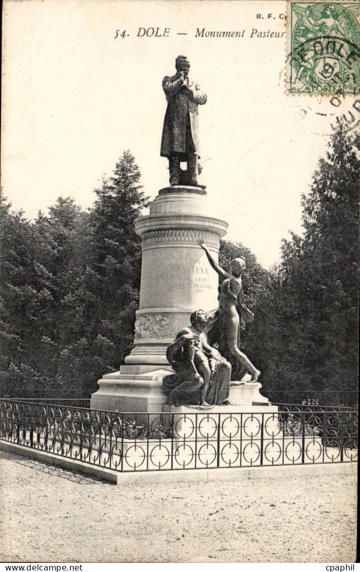Dole - Statue Pasteur - CPA