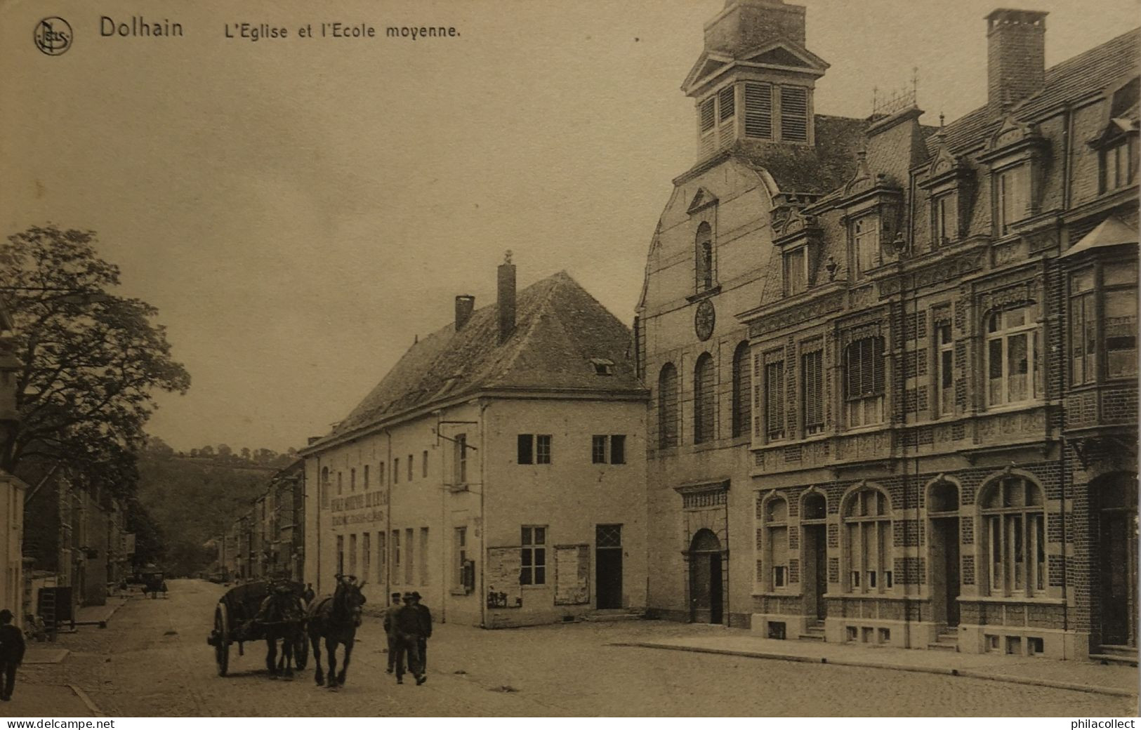 Dolhain - Dalhem // Eglise et Ecole Moyenne 1919