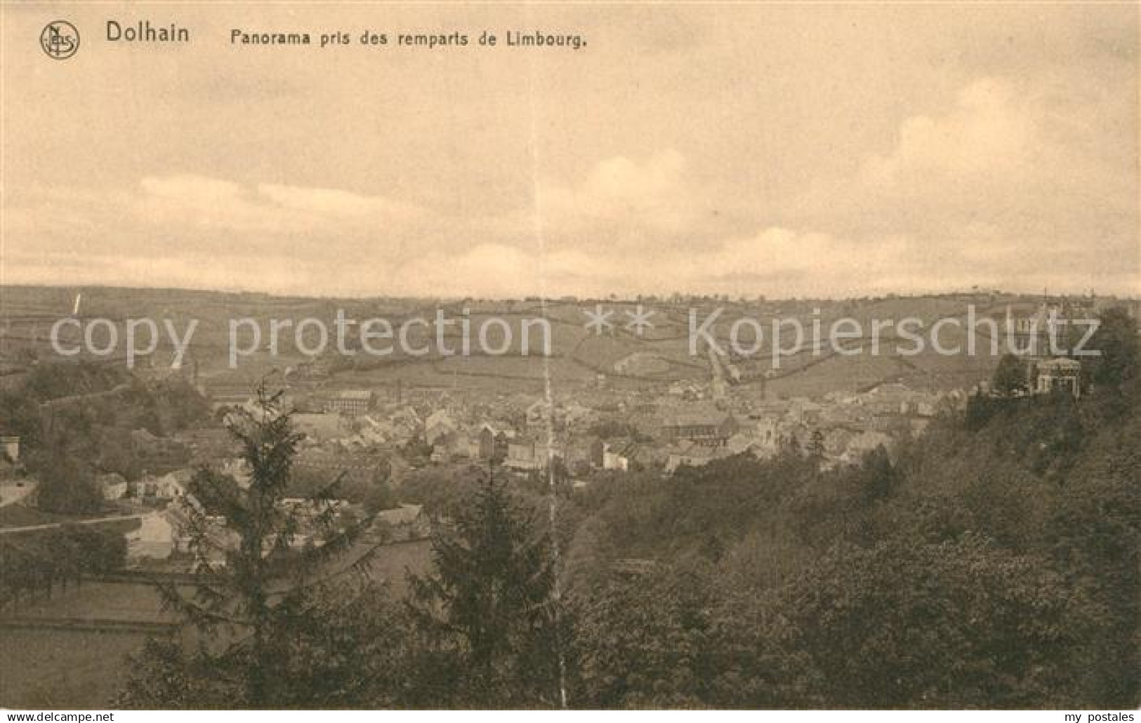 Dolhain Limbourg Panorama pris des remparts de Limbourg