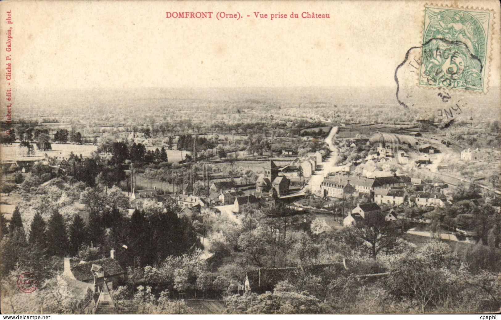 Domfront CPA Vue prise du chateau