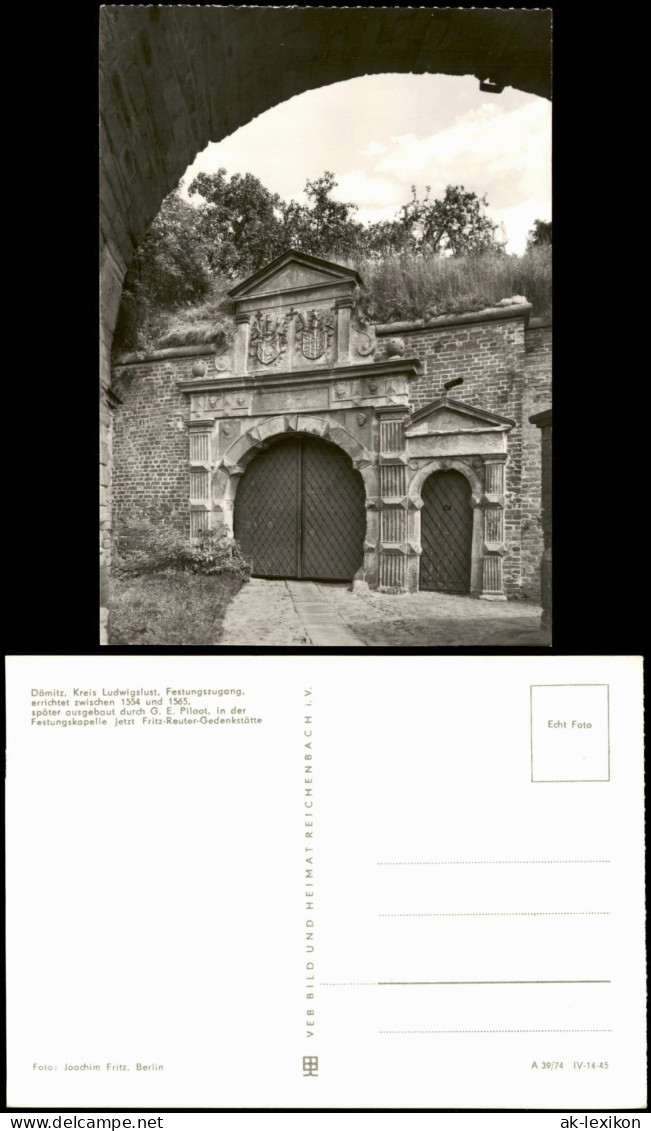 Dömitz Festungszugang Festungskapelle jetzt Fritz-Reuter-Gedenkstätte 1974