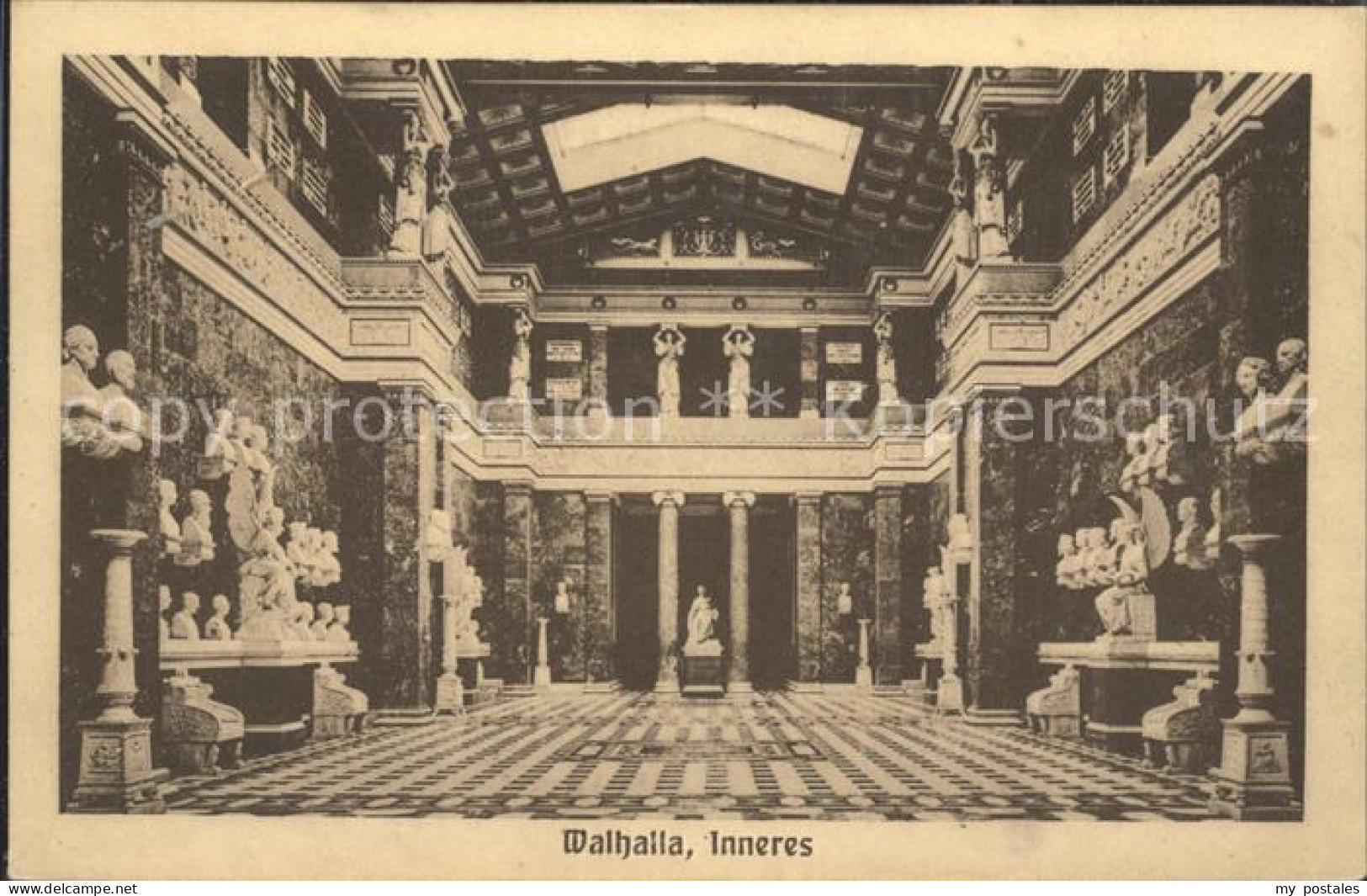 Donaustauf Walhalla Gedenkstaette Inneres Buesten Statuen