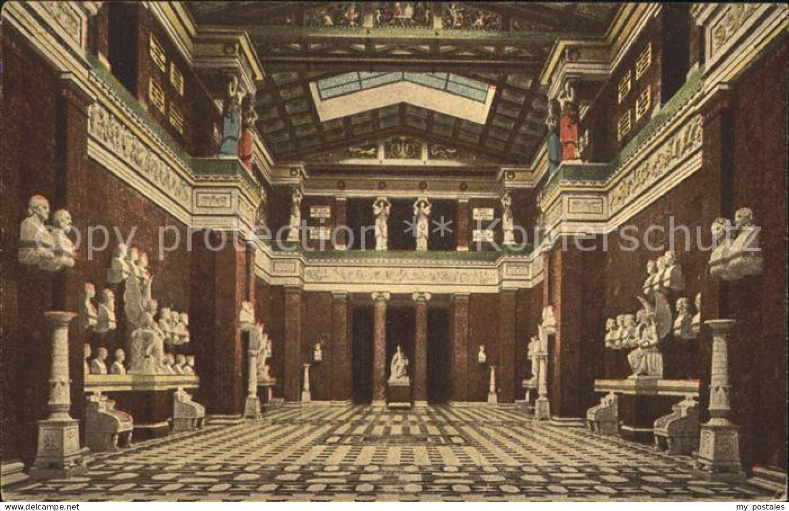 Donaustauf Walhalla Gedenkstaette Inneres Buesten Statuen