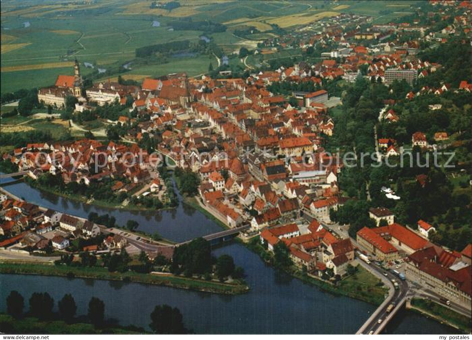 Donauwoerth Bayern Luftaufnahme Jubilaeumspostkarte