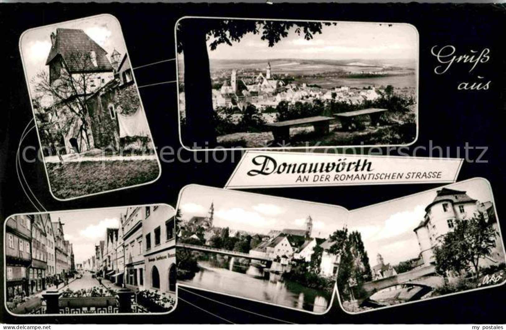 Donauwoerth Bayern Stadtansichten Panorama