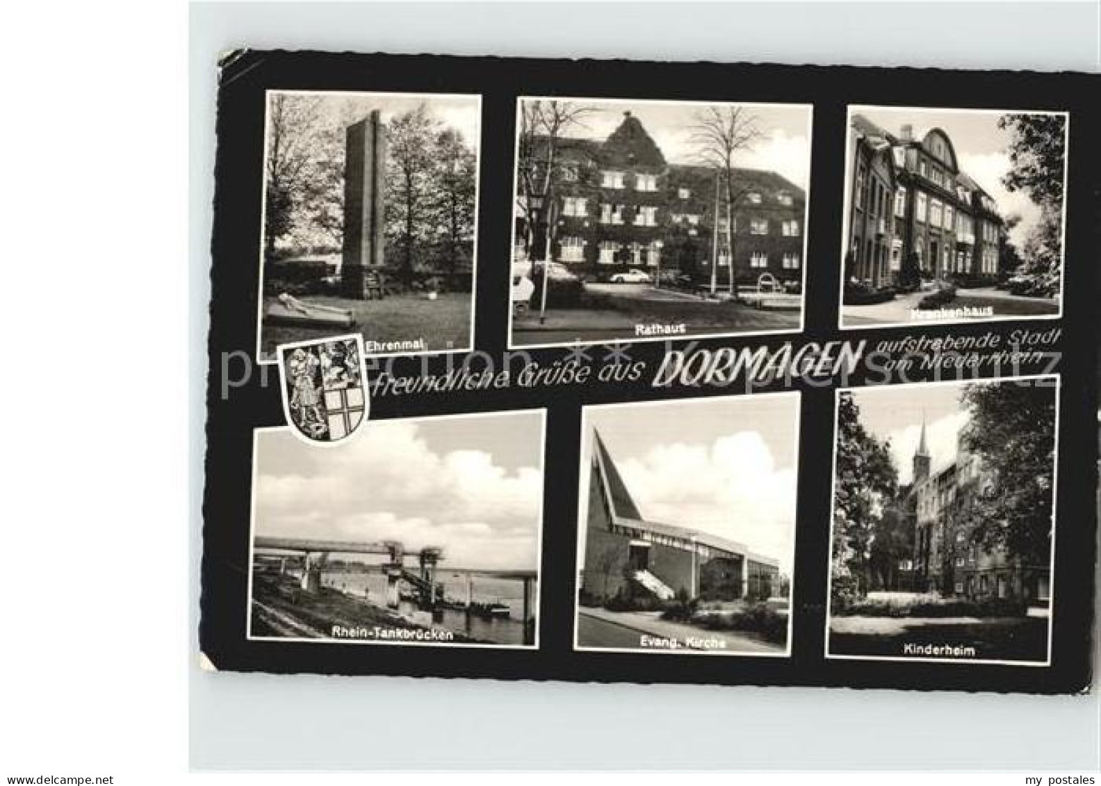 Dormagen Ehrenmal Rathaus Krankenhaus Kinderheim Kirche Rhein Tankbruecken
