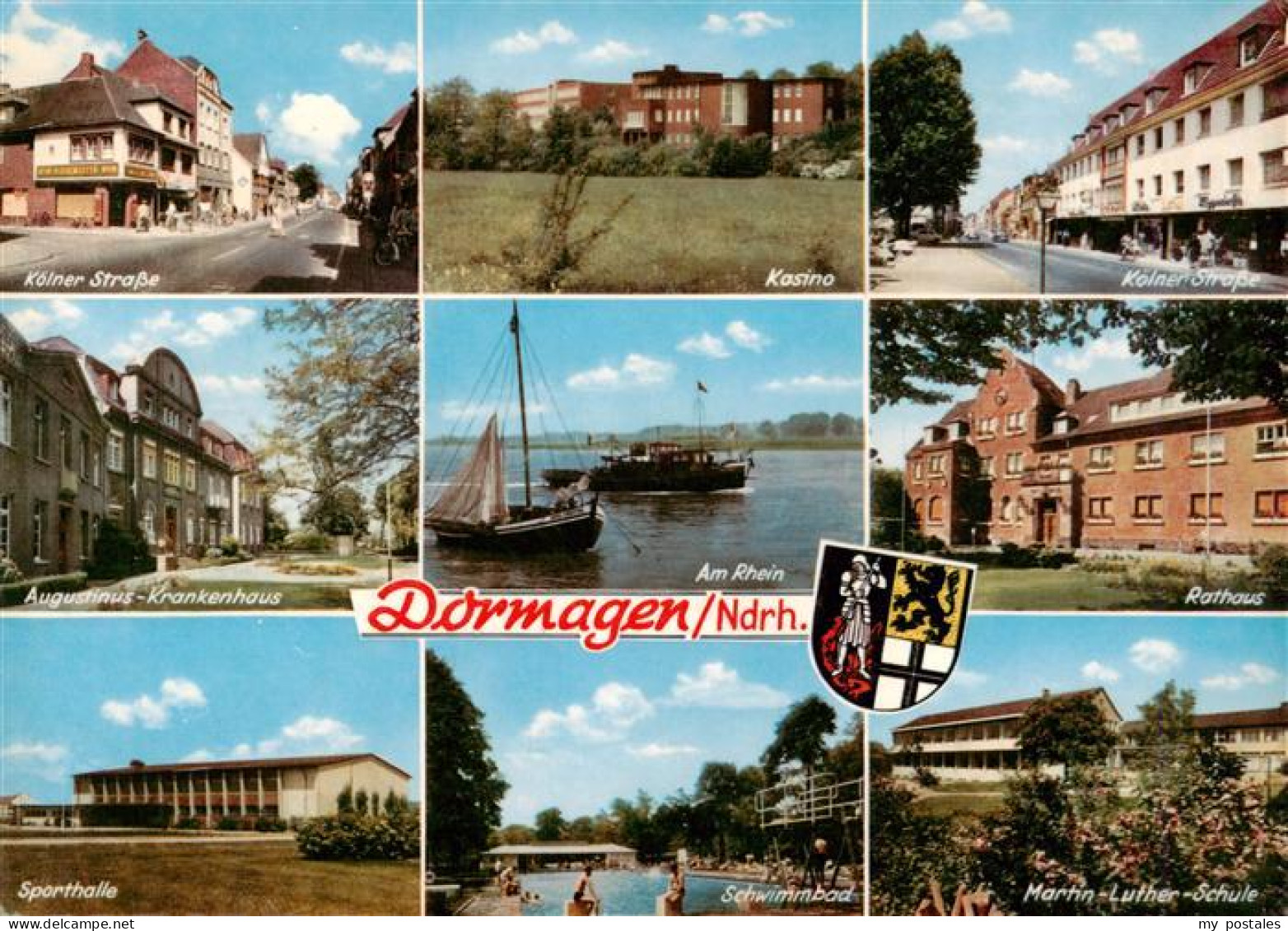 Dormagen Koelner Strasse Augustinus Krankenhaus Sporthalle Kasino Rheinpartie Ra