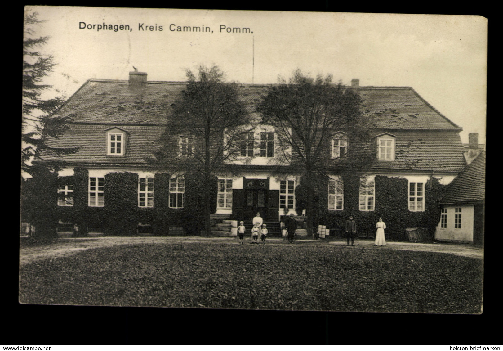 Dorphagen, Kreis Cammin, Pommern, unbekanntes Gebäude, Personen