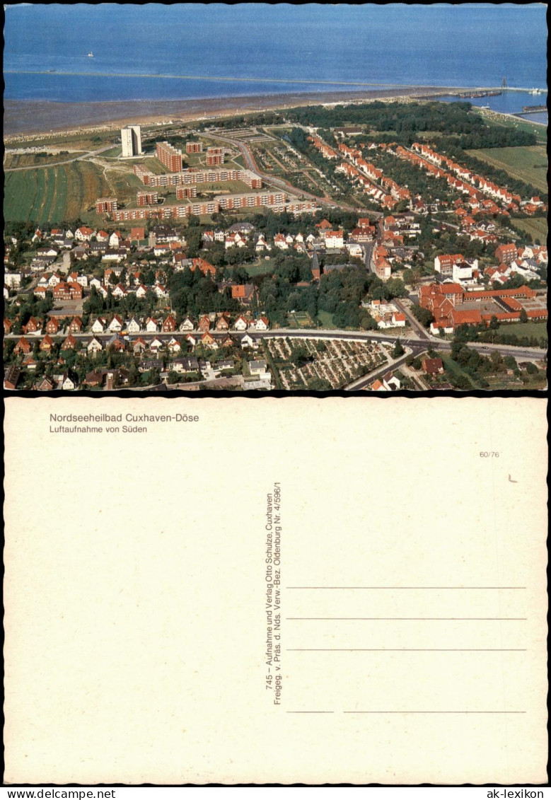 Döse-Cuxhaven Luftaufnahme von Süden Nordseeheilbad Cuxhaven-Döse 1976