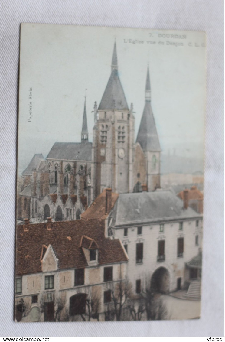 Dourdan, l'église vue du donjon, Essonne 91