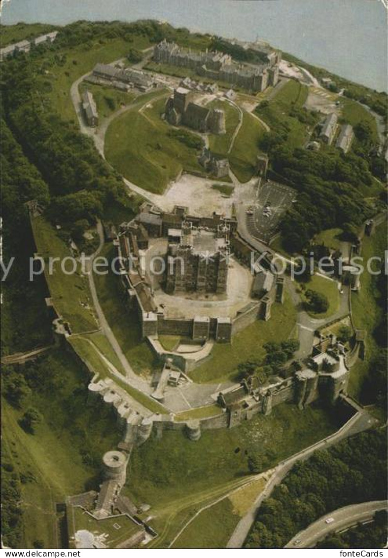 Dover Kent UK Dover Castle Fliegeraufnahme